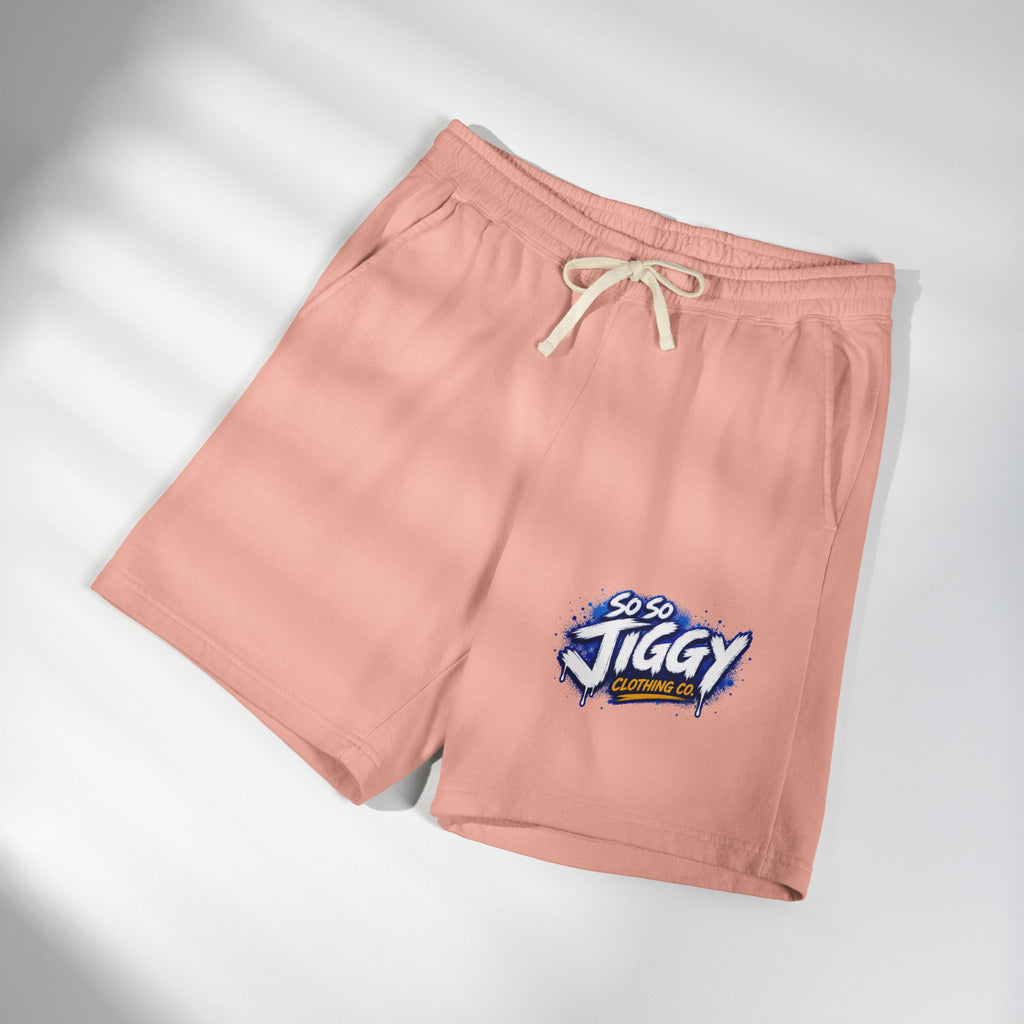 So So Jiggy Fleece Sweat Shorts — Lightweight Garment-Dyed Lounge Shorts
