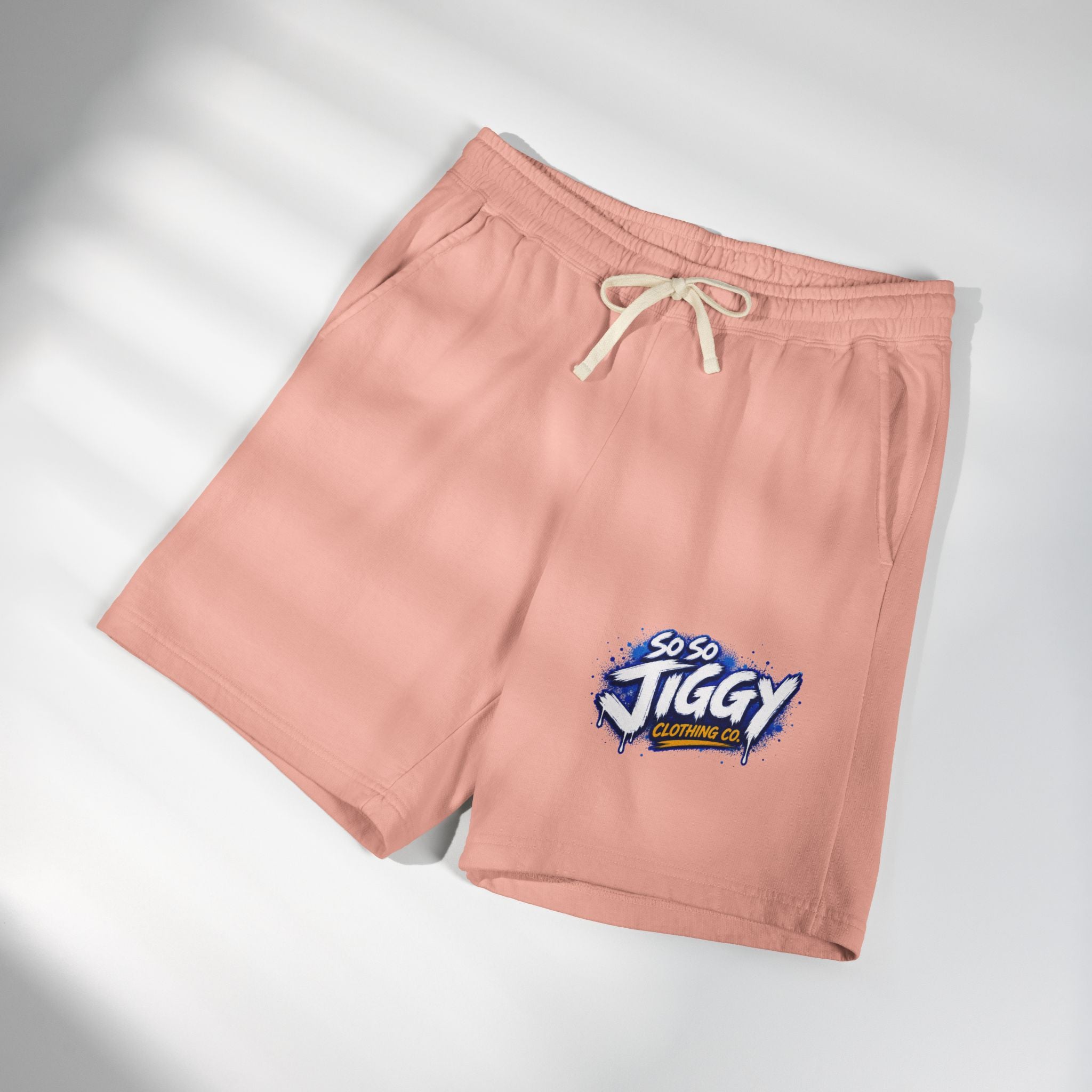 So So Jiggy Fleece Sweat Shorts — Lightweight Garment-Dyed Lounge Shorts