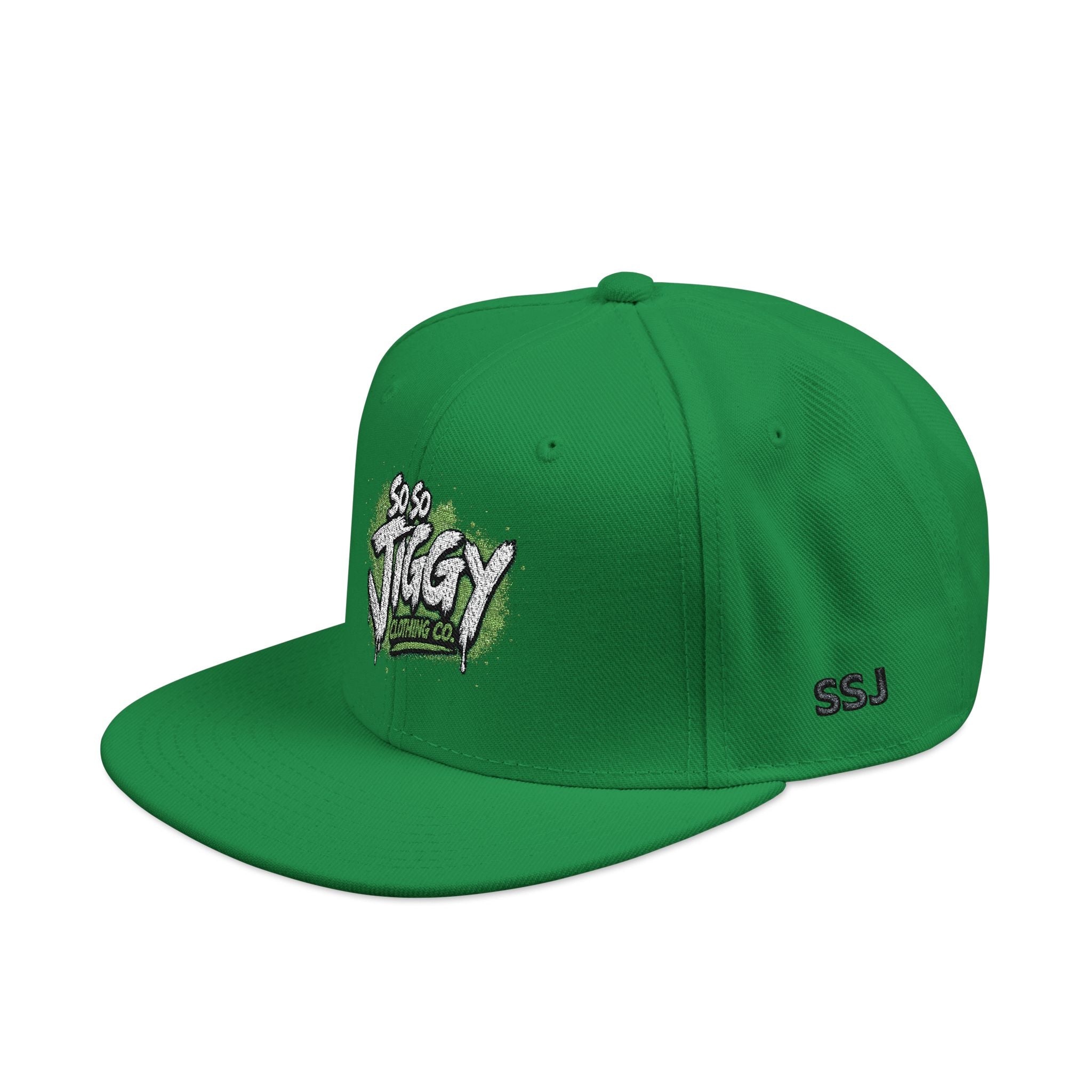 Embroidered 'Iggy' Graffiti Snapback Hat — Black Streetwear Cap