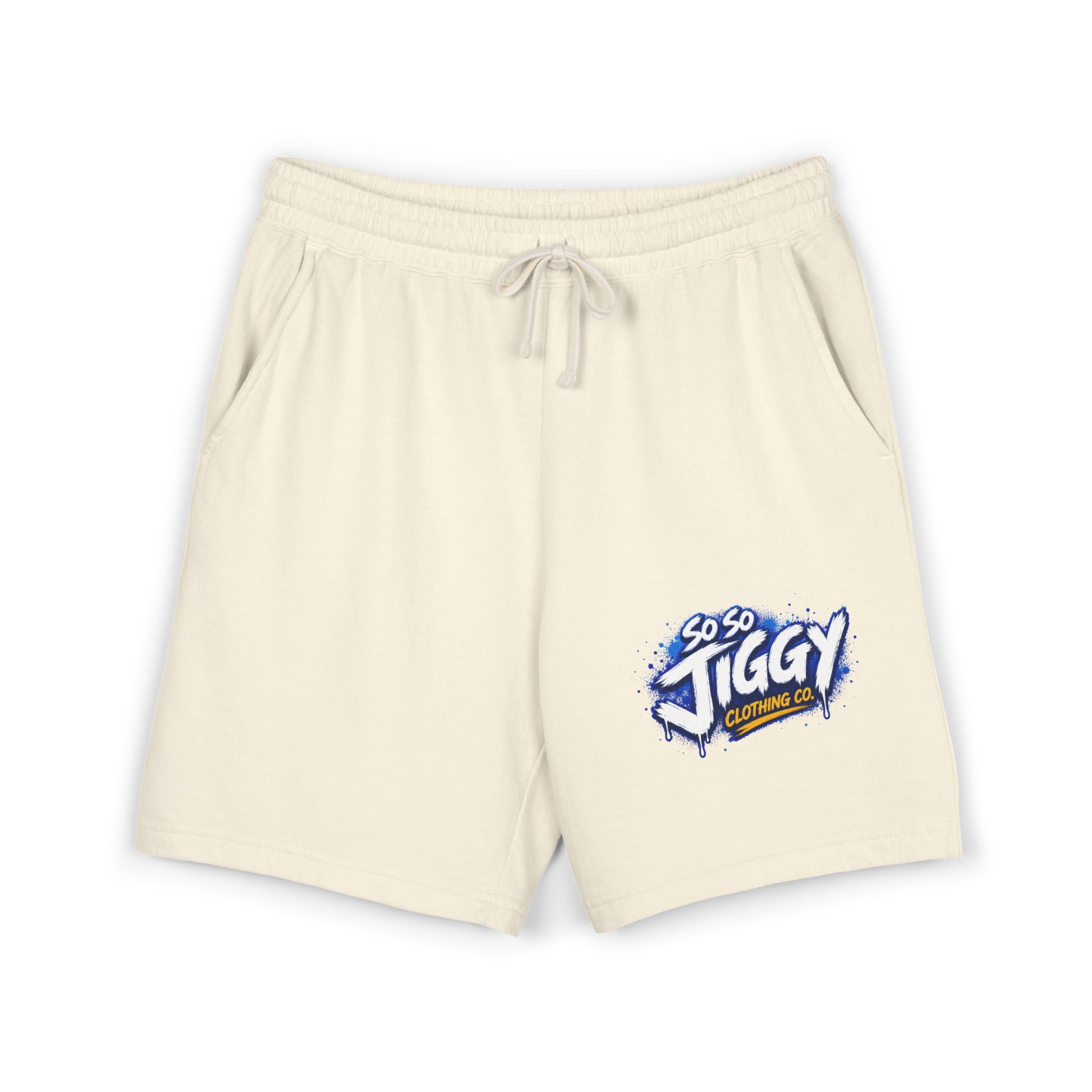 So So Jiggy Fleece Sweat Shorts — Lightweight Garment-Dyed Lounge Shorts