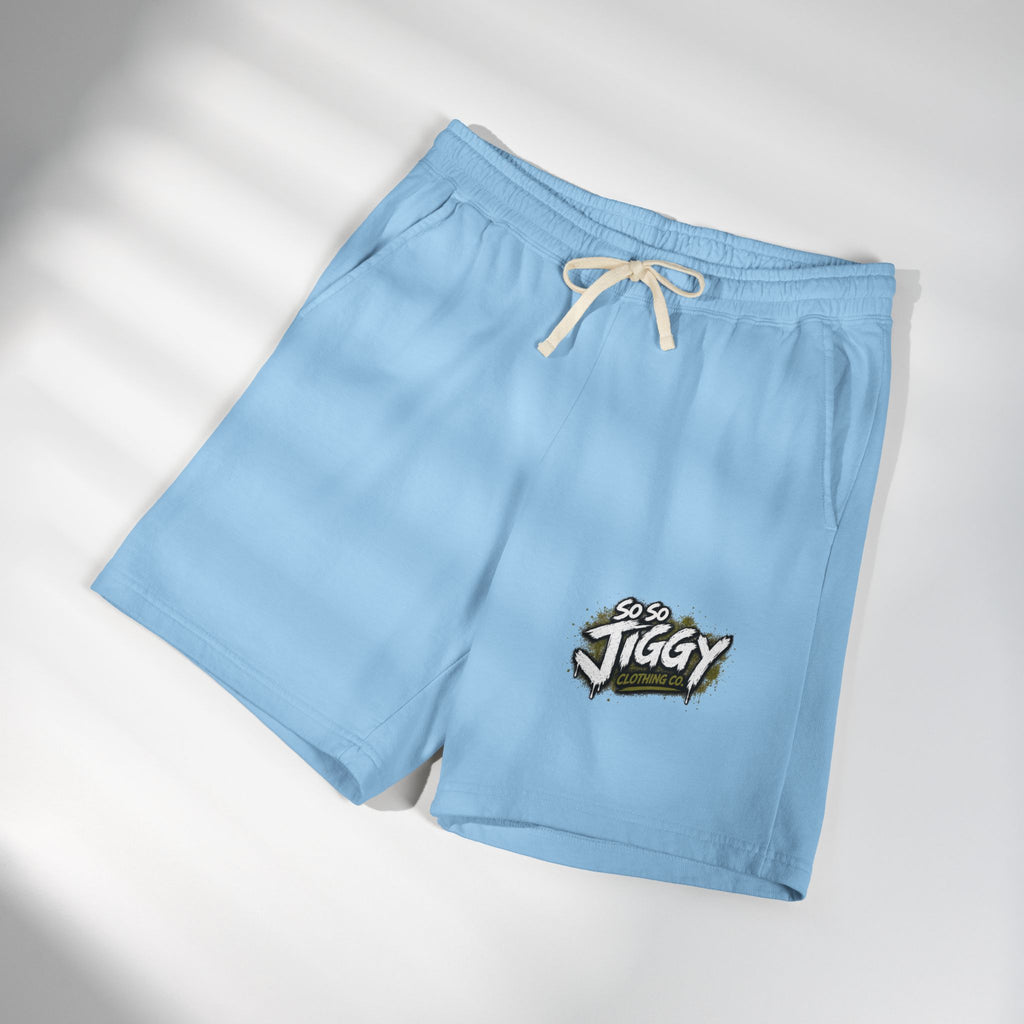 So So Jiggy Fleece Sweat Shorts — Lightweight Garment-Dyed Lounge Shorts