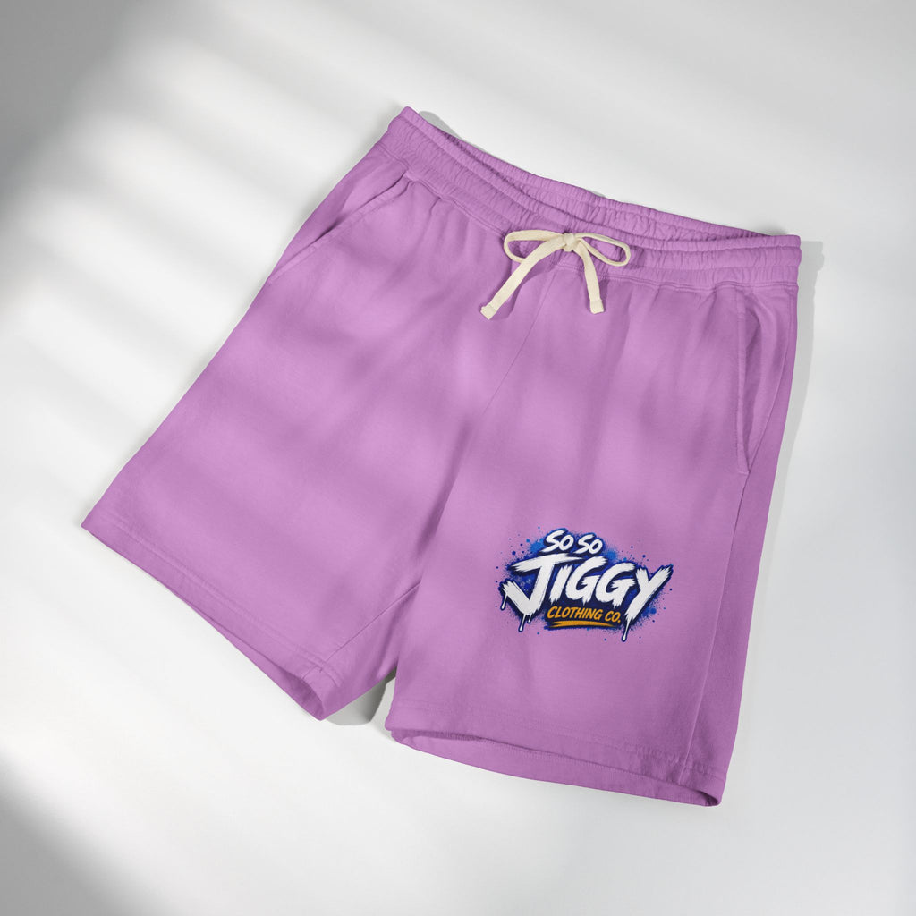 So So Jiggy Fleece Sweat Shorts — Lightweight Garment-Dyed Lounge Shorts