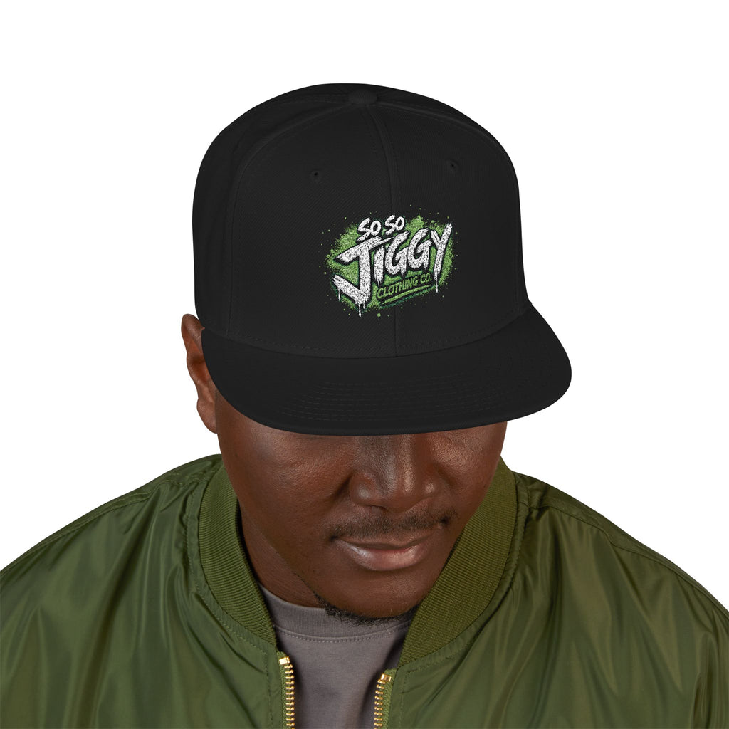 Embroidered 'Iggy' Graffiti Snapback Hat — Black Streetwear Cap