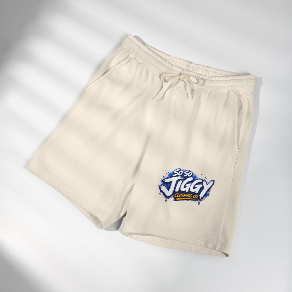 So So Jiggy Fleece Sweat Shorts — Lightweight Garment-Dyed Lounge Shorts