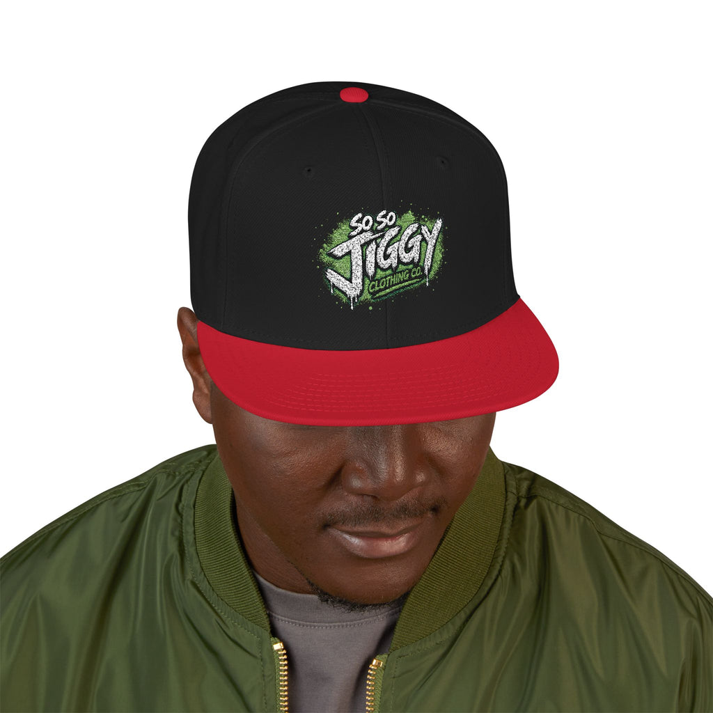 Embroidered 'Iggy' Graffiti Snapback Hat — Black Streetwear Cap