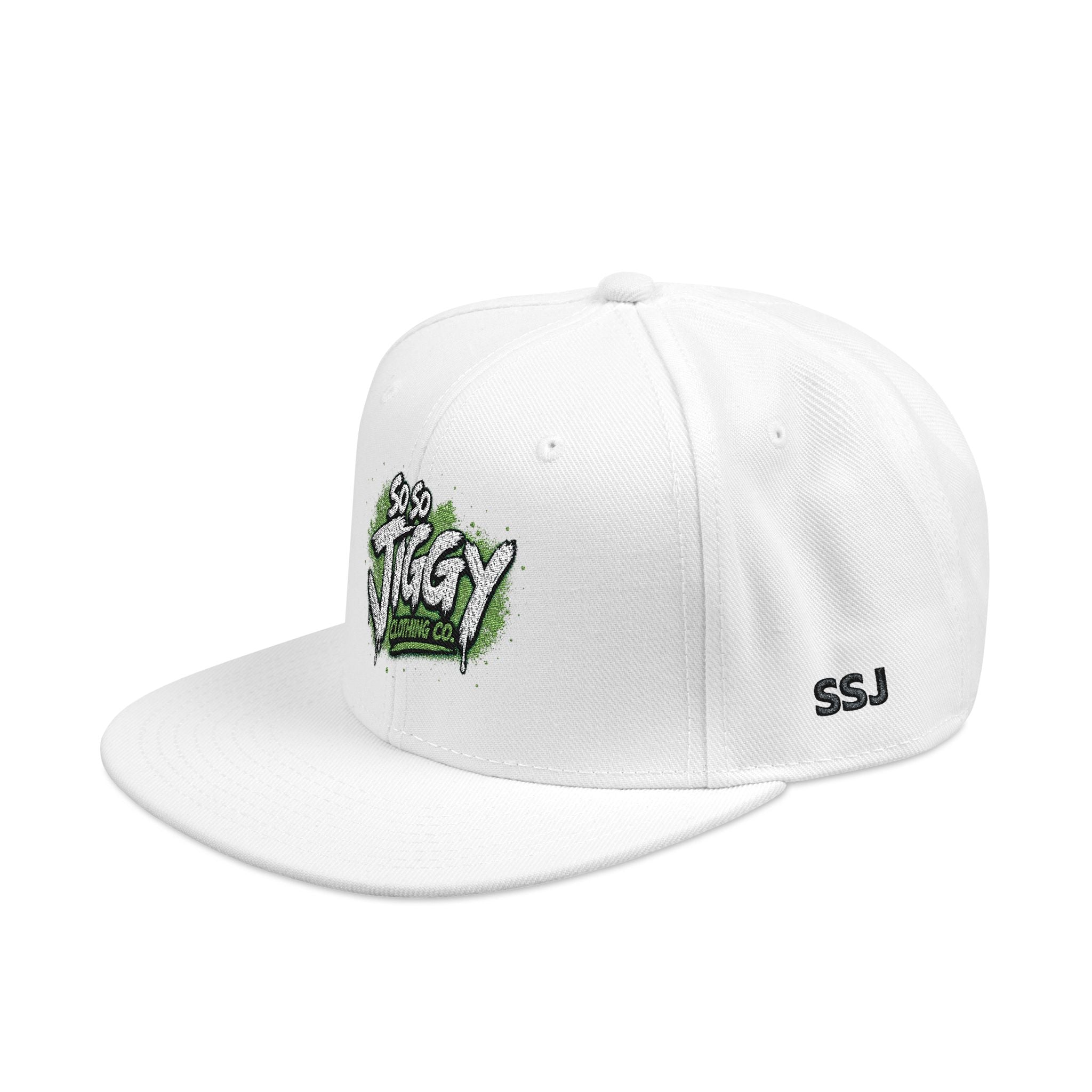Embroidered 'Iggy' Graffiti Snapback Hat — Black Streetwear Cap