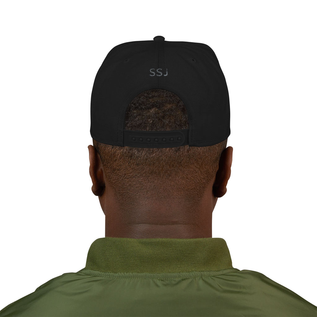 Embroidered 'Iggy' Graffiti Snapback Hat — Black Streetwear Cap