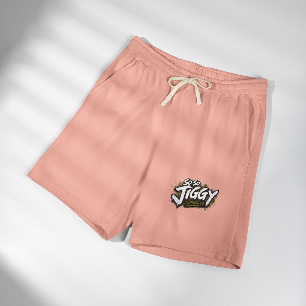 So So Jiggy Fleece Sweat Shorts — Lightweight Garment-Dyed Lounge Shorts