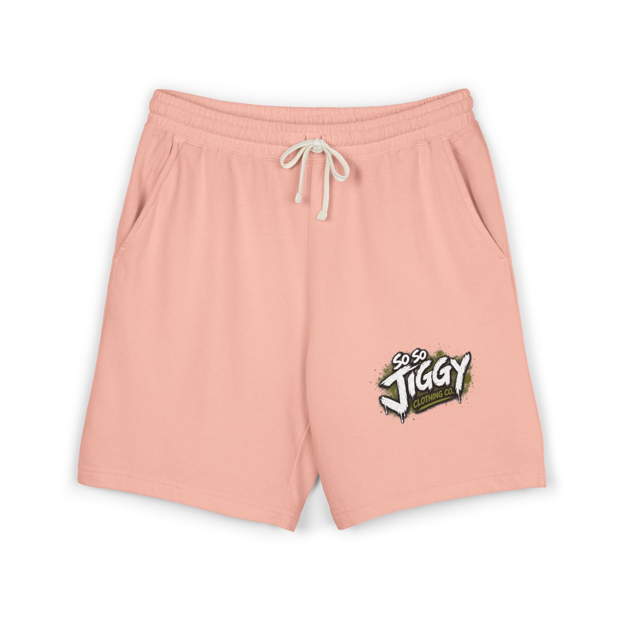 So So Jiggy Fleece Sweat Shorts — Lightweight Garment-Dyed Lounge Shorts
