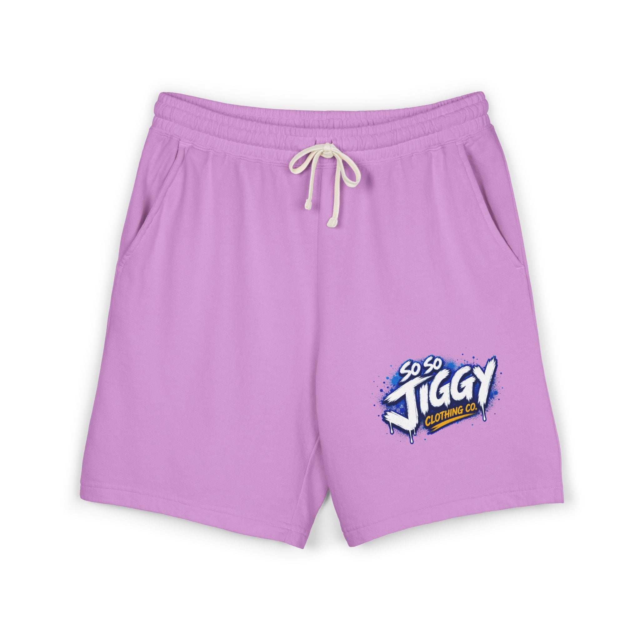 So So Jiggy Fleece Sweat Shorts — Lightweight Garment-Dyed Lounge Shorts
