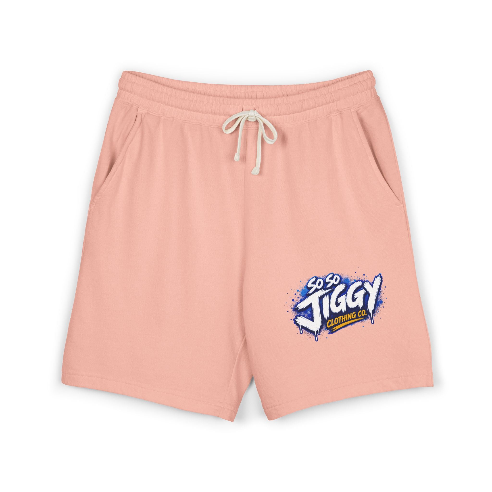 So So Jiggy Fleece Sweat Shorts — Lightweight Garment-Dyed Lounge Shorts