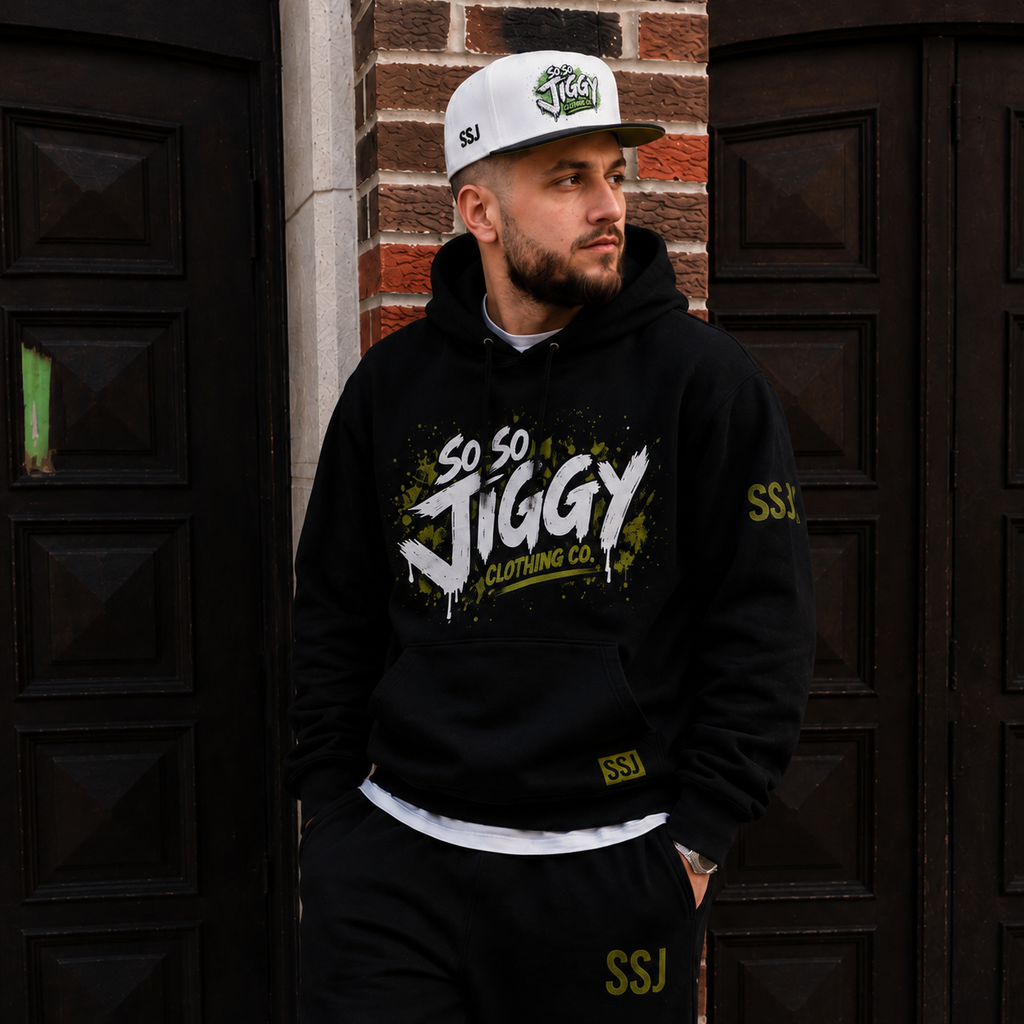 Embroidered 'Iggy' Graffiti Snapback Hat — Black Streetwear Cap