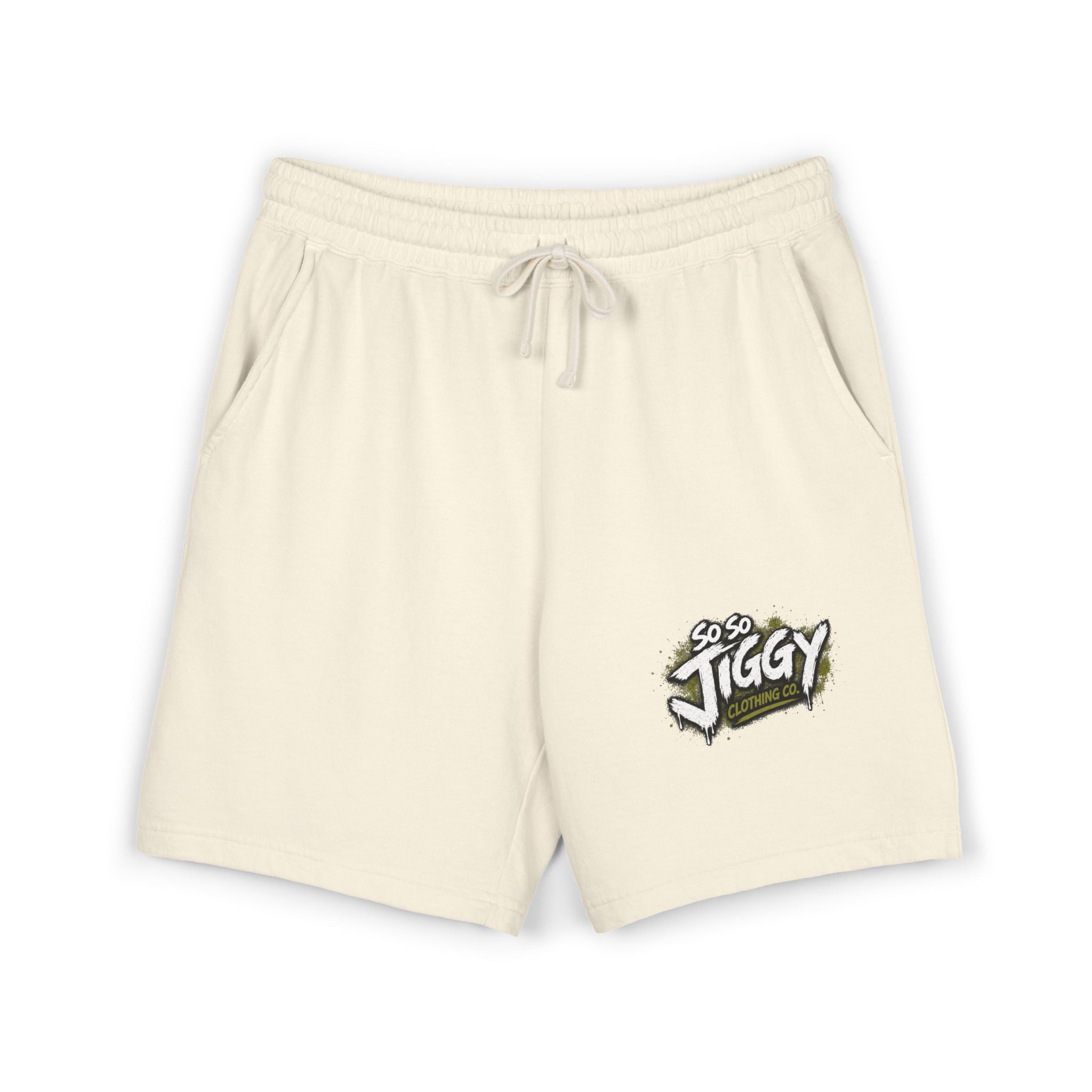 So So Jiggy Fleece Sweat Shorts — Lightweight Garment-Dyed Lounge Shorts
