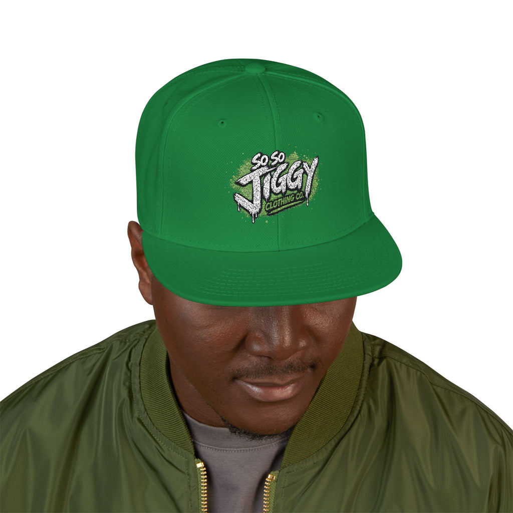 Embroidered 'Iggy' Graffiti Snapback Hat — Black Streetwear Cap