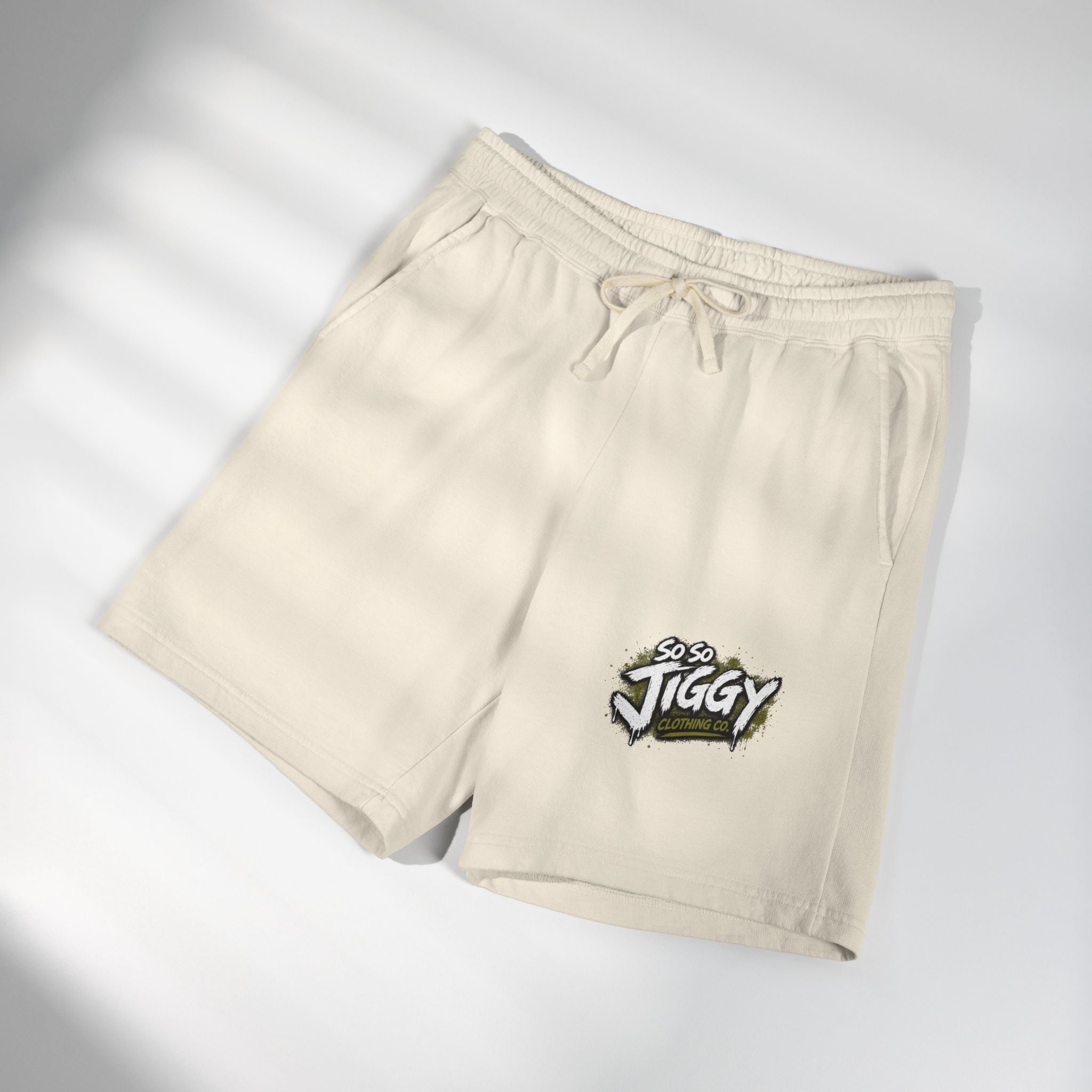 So So Jiggy Fleece Sweat Shorts — Lightweight Garment-Dyed Lounge Shorts