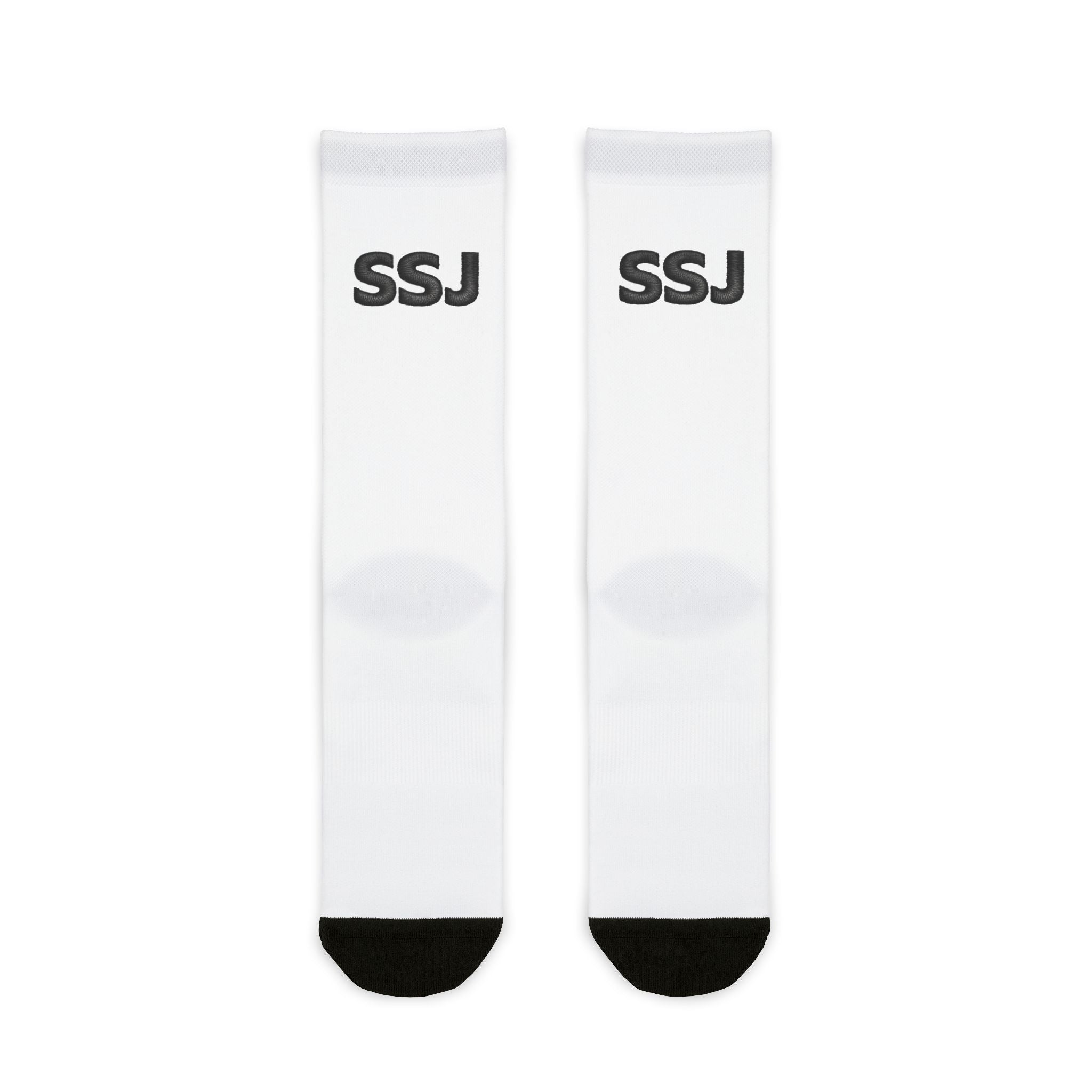 SSJ Sublimation Crew Socks — Custom Athletic Cotton Blend Socks