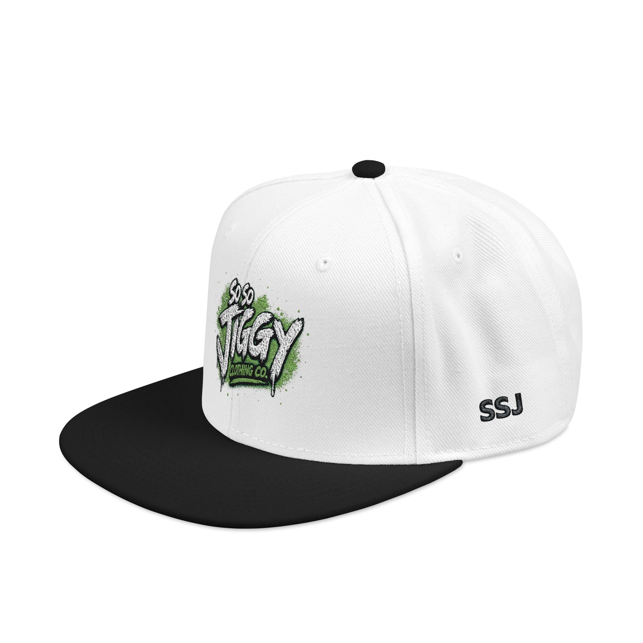 Embroidered 'Iggy' Graffiti Snapback Hat — Black Streetwear Cap